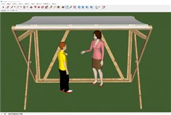 卡通女人和男孩人物的sketchup模型