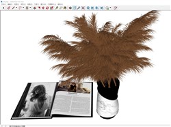 花瓶装饰杂志的sketchup模型
