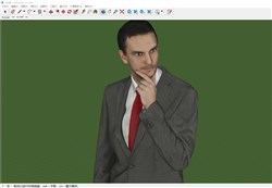 外国西装男人的sketchup模型