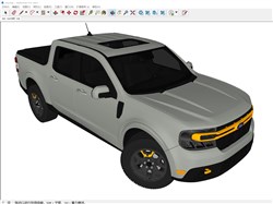 福特皮卡车的sketchup模型