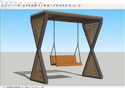 创意秋千椅的sketchup模型