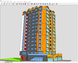 酒店建筑的sketchup模型