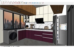 厨房橱柜的sketchup模型