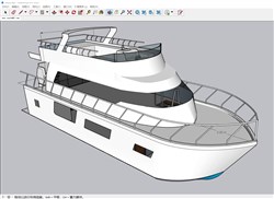 游轮游船的sketchup模型
