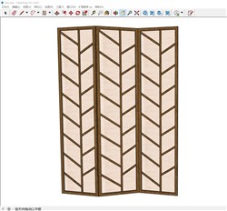 隔断屏风的sketchup模型