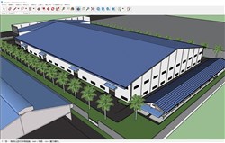 厂房建筑的sketchup模型