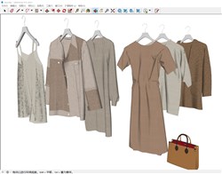 女装服饰衣服的sketchup模型