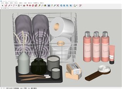 浴室摆件集合的sketchup模型