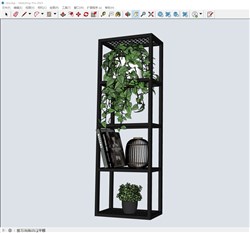 置物架花架的sketchup模型