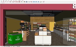 便利店超市商店的sketchup模型