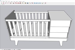 婴儿床的sketchup模型