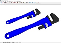 管钳工具的sketchup模型