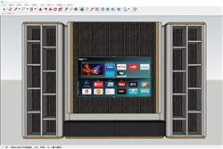 电视柜电视的sketchup模型