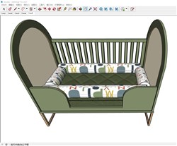 婴儿床的sketchup模型