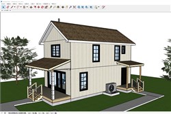 美式住宅建筑的sketchup模型