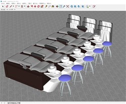 洗头床SPA床的sketchup模型