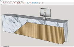 前台柜接待台的sketchup模型