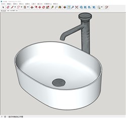 台盆台上盆的sketchup模型