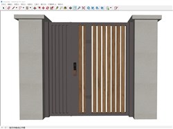 入户门庭院门的sketchup模型