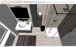 浴室淋浴间干湿分离的sketchup模型
