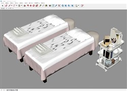 按摩床SPA床铺的sketchup模型