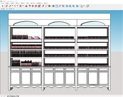 化妆品展示柜的sketchup模型