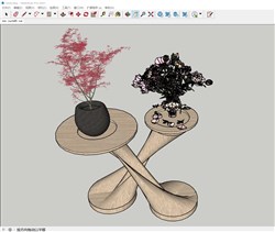 创意茶几的sketchup模型