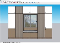 窗边柜子衣柜的sketchup模型