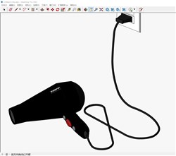 电吹风筒的sketchup模型