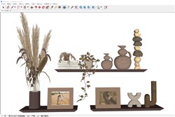 花瓶麦穗摆件的sketchup模型