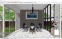庭院花园会议室的sketchup模型