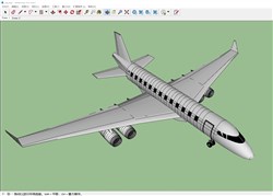 民航客机飞机的sketchup模型