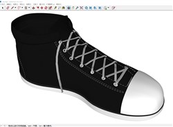 鞋子帆布鞋的sketchup模型