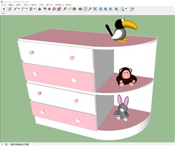 儿童玩具柜的sketchup模型