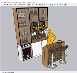 酒柜吧台柜的sketchup模型