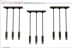 简易吊灯灯具的sketchup模型