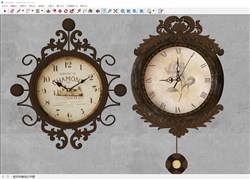 挂钟时钟的sketchup模型