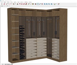 衣帽柜衣柜的sketchup模型
