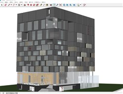 酒店建筑的sketchup模型