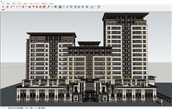 古典小区住宅建筑的sketchup模型