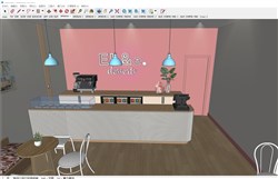 咖啡店奶茶店的sketchup模型