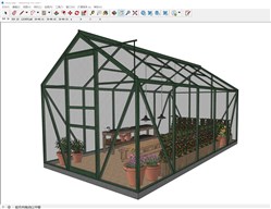 阳光棚绿植房的sketchup模型