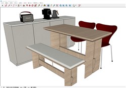 厨房餐桌的sketchup模型