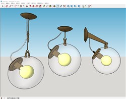 现代简约灯具的sketchup模型
