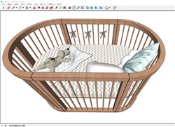 婴儿床的sketchup模型