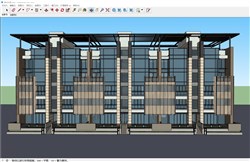 叠拼别墅建筑的sketchup模型