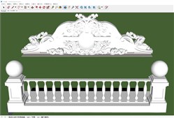 欧式构件葫芦柱的sketchup模型