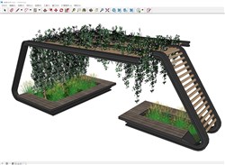 藤蔓凉亭景观的sketchup模型