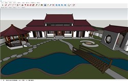 中式园林建筑的sketchup模型