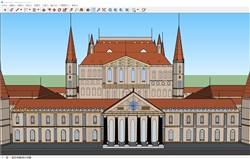 哥特式城堡建筑的sketchup模型